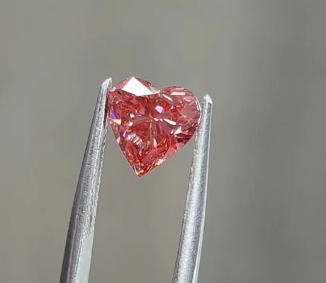 1.15ct συνθετικό CVD ρόδινο καρδιών τεχνητό εργαστήριο περικοπών διαμαντιών λαμπρό που αυξάνεται