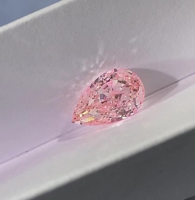 VS1 αυξημένες ρόδινες διακοσμήσεις κοσμήματος διαμαντιών μορφής περικοπών αχλαδιών εργαστήριο