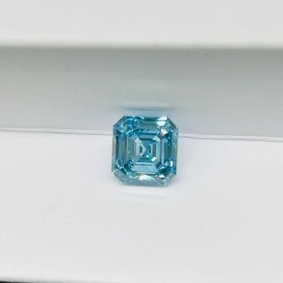 Το Asscher έκοψε το μπλε συνθετικό καράτι διαμαντιών 1-2 διαμαντιών κατασκευασμένο εργαστήριο