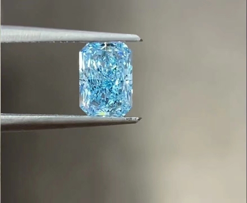 Sky Blue Fancy Intense Blue Lab Μεγαλωμένο 2ct CVD Διαμάντι Ραδιεντικό Κόψιμο