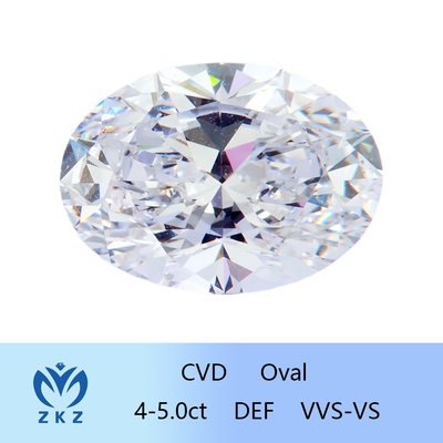 Συνθετικός Άχρωμος 4-5ct CVD Εργαστήριο Μεγάλωσαν Οβάλ Διαμάντι 10 Mohs σκληρότητα