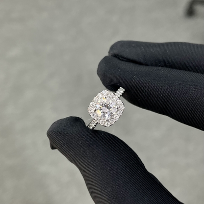 1.008ct Στρογγυλο D/E VVS CVD Λευκό Διαμαντένιο Δαχτυλίδι Εργαστήριο Μεγαλωμένα Διαμαντένια Δαχτυλίδια με Πιστοποίηση IGI