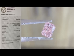 Lab Created Colored Diamonds Radiant Loose Diamond Fancy Intense Pink μια αναφορά IGI
