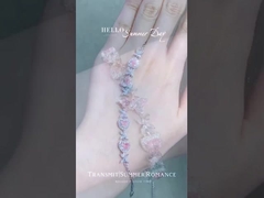 ρόδινο βραχιόλι διαμαντιών