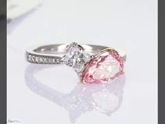 Δαχτυλίδι αρραβώνων Δαχτυλίδι γάμου Διαμάντι Δαχτυλίδι Εργαστήριο Φτιαγμένα Χρωματιστά Διαμάντια Αχλάδι Τέσσερα φύλλα Κλόβερ κόψιμο