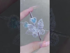 Διαμαντένιο βραχιόλι Καλλιεργημένα διαμάντια Πεταλούδα προϊόν φανταχτερό χρώμα διαμαντένιο κοσμήματα περιδέραιο