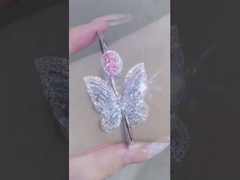 Ροζ οβάλ διαμαντένιο βραχιόλι χαλαρό εργαστηριακό φτιαγμένο διαμάντια περιδέραιο κοσμήματα