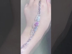 Διαμαντένιο βραχιόλι Καλλιεργημένα διαμάντια Κοσμήματα Παραγωγή Ροζ Διαμαντένιο βραχιόλι Οβάλ σχήμα