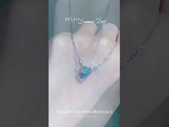 Διαμαντένιο μενταγιόν κολιέ τοποθέτηση μενταγιόν αρραβωνιασμός κοσμήματα εργαστηρίου δημιουργήθηκε χρωματιστά διαμάντια