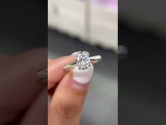 Λευκό Διαμαντένιο Δαχτυλίδι Οβάλ Διαμαντένιο Δαχτυλίδι Αρραβωνιασμός Δαχτυλίδια Γάμου