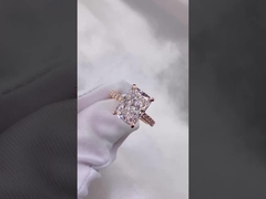 Ραδιεντικό Διαμαντένιο Δαχτυλίδι Λευκό Διαμαντένιο Δαχτυλίδι Αρραβωνιασμός Δαχτυλίδια Γάμου