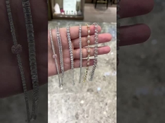 Φανταστικό σχήμα βραχιόλι τένις βραχιόλι τένις λαβ μεγάλωσε διαμάντι βραχιόλι ωραία κοσμήματα